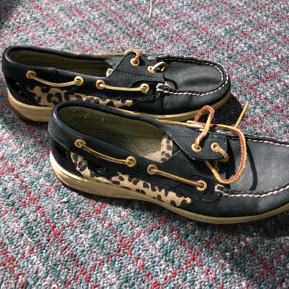 Sperry- black and leopard